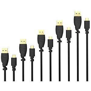 KabelDirekt – Micro USB kabel – 5 x 1,5 m (USB 2. 0, nabíjecí kabel, datový kabel, černý) – TOP série KabelDirekt – Micro USB kabel – 5 x 1,5 m (USB 2. 0, nabíjecí kabel, datový kabel, černý) – TOP série