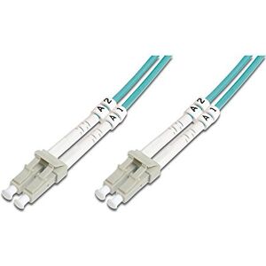 Digitus DK-2533-20/3 – kabel z optických vláken OM3 – 20 m – LC na LC – Duplex LWL kabel – 1/10/40/100 Gbit/s – MM Multimode optický kabel LAN – typ vlákna: 50/125 µ – tyrkysová (Aqua) Digitus DK-2533-20/3 – kabel z optických vláken OM3 – 20 m – LC na LC – Duplex LWL kabel – 1/10/40/100 Gbit/s – MM Multimode optický kabel LAN – typ vlákna: 50/125 µ – tyrkysová (Aqua)