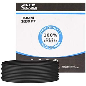 Nano Cable NanoCabel 10.20.0502-EXT-BK Ethernet Netzwerkkabel für den AußenbereichRJ45 CAT.6 UTP, schwarz, 100 mts Nano Cable NanoCabel 10.20.0502-EXT-BK Ethernet Netzwerkkabel für den AußenbereichRJ45 CAT.6 UTP, schwarz, 100 mts
