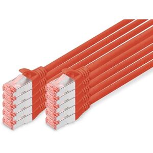 Digitus LAN kabel Cat 6 – 2 m – 10 kusů – nádobí S/FTP – 1 Gbit/s – 250 MHz – PoE++ – AWG 27/7 – LSZH – síťový kabel RJ45 – propojovací kabel – kompatibilní s Cat6A a Cat7 – červený Digitus LAN kabel Cat 6 – 2 m – 10 kusů – nádobí S/FTP – 1 Gbit/s – 250 MHz – PoE++ – AWG 27/7 – LSZH – síťový kabel RJ45 – propojovací kabel – kompatibilní s Cat6A a Cat7 – červený