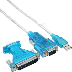 InLine 33396 USB na sériový adaptér kabel, USB konektor A na 9pólový konektor, 1,8 m, s 9-25pólovým adaptérem InLine 33396 USB na sériový adaptér kabel, USB konektor A na 9pólový konektor, 1,8 m, s 9-25pólovým adaptérem