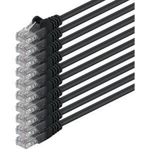 1aTTack.de 7,5 m černý 10 kusů (PACK) CAT.6 CAT6 Ethernet-Lan-síťový kabel 1000 Mbit/s propojovací kabel 1aTTack.de 7,5 m černý 10 kusů (PACK) CAT.6 CAT6 Ethernet-Lan-síťový kabel 1000 Mbit/s propojovací kabel