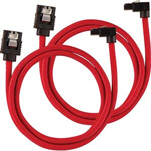 Corsair Premium Sleeved SATA 3 kabel zahnutý / rovný (6 Gbps, 60 cm 90°) červený Corsair Premium Sleeved SATA 3 kabel zahnutý / rovný (6 Gbps, 60 cm 90°) červený