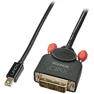 LINDY 41952 2m Mini DisplayPort an DVI Kabel, Schwarz LINDY 41952 2m Mini DisplayPort an DVI Kabel, Schwarz