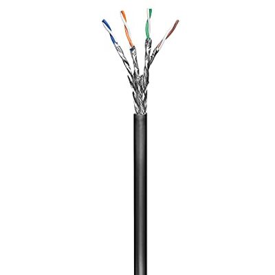 Goobay Venkovní síťový kabel CAT 6, 100 m, S/FTP PiMF stíněný, odolný proti povětrnostním vlivům a UV záření, jako instalační kabel pro venkovní použití, na cívce 57197 Goobay Venkovní síťový kabel CAT 6, 100 m, S/FTP PiMF stíněný, odolný proti povětrnostním vlivům a UV záření, jako instalační kabel pro venkovní použití, na cívce 57197