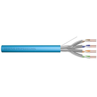 Digitus Síťový kabel Cat-6A 100m U-FTP instalační kabel Simplex Eca LSZH-1 500 MHz AWG 23/1 měď modrý Digitus Síťový kabel Cat-6A 100m U-FTP instalační kabel Simplex Eca LSZH-1 500 MHz AWG 23/1 měď modrý