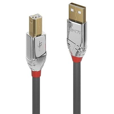 LINDY 36644 5m USB 2.0 typ A na B kabel, Cromo Line, antracitová barva LINDY 36644 5m USB 2.0 typ A na B kabel, Cromo Line, antracitová barva