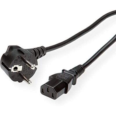 Value Síťový kabel, rovný IEC zásuvka, černý, 1,8 m Value Síťový kabel, rovný IEC zásuvka, černý, 1,8 m
