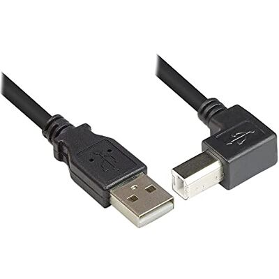 Good Connections Připojovací kabel USB 2. 0 konektor A na konektor B zahnutý 0,5 m, ® Good Connections Připojovací kabel USB 2. 0 konektor A na konektor B zahnutý 0,5 m, ®