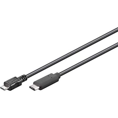 Goobay 67993 USB-C na Micro USB B kabel k mobilnímu telefonu / Micro USB 2.0 typ B konektor / 480 Mbits kabel adaptéru 2,5 Watt / měděný vodič / černý / 1 metr Goobay 67993 USB-C na Micro USB B kabel k mobilnímu telefonu / Micro USB 2.0 typ B konektor / 480 Mbits kabel adaptéru 2,5 Watt / měděný vodič / černý / 1 metr