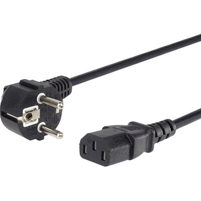 PremiumCord , kpsp5, síťový kabel AA8230 V 5 m, Zahnutý napájecí kabel s ochranným kontaktem na zdířce pro studená zařízení C13, IEC320, PC síťový kabel 3pólový, barva černá PremiumCord , kpsp5, síťový kabel AA8230 V 5 m, Zahnutý napájecí kabel s ochranným kontaktem na zdířce pro studená zařízení C13, IEC320, PC síťový kabel 3pólový, barva černá