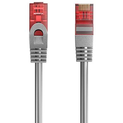 Ewent Ethernet-Patchkabel Kategorie 6 U/UTP, Übertragung bis zu 1 Gb, AWG 26/7, mit Zwei RJ45-Stecker. Ideal für die Glasfaserübertragung mit Gigabit/LAN-Netzwerken, 7m, Grau Ewent Ethernet-Patchkabel Kategorie 6 U/UTP, Übertragung bis zu 1 Gb, AWG 26/7, mit Zwei RJ45-Stecker. Ideal für die Glasfaserübertragung mit Gigabit/LAN-Netzwerken, 7m, Grau