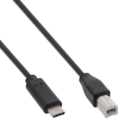 InLine ® USB 2. 0 kabel, typ C konektor do B konektoru, černý, 3 m InLine ® USB 2. 0 kabel, typ C konektor do B konektoru, černý, 3 m