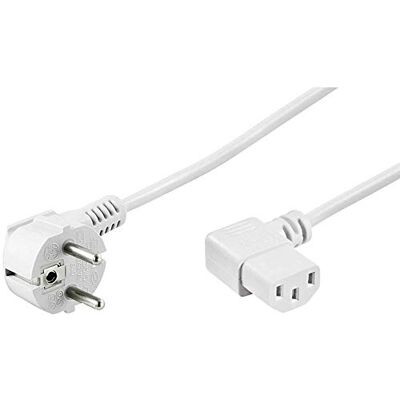 goobay Kabel studeného přístroje 3 m, 90° C13 zdířka na ochranný kontakt, síťový kabel bílý goobay Kabel studeného přístroje 3 m, 90° C13 zdířka na ochranný kontakt, síťový kabel bílý