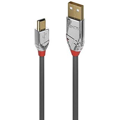 LINDY 36632 2m USB 2. 0 typ A na Mini-B kabel, Cromo Line, antracit LINDY 36632 2m USB 2. 0 typ A na Mini-B kabel, Cromo Line, antracit
