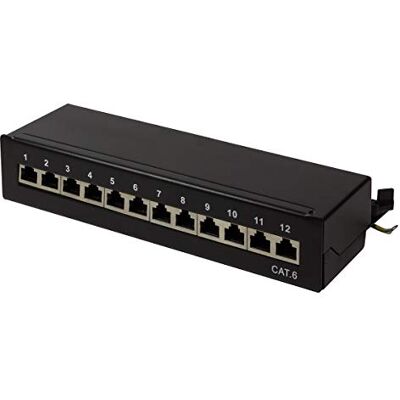 LogiLink Professional Cat.6 (250 MHz) Patchpanel rozvaděč, stůl/zeď/desktop, STP (stíněný) 12 portů (RJ45) LogiLink Professional Cat.6 (250 MHz) Patchpanel rozvaděč, stůl/zeď/desktop, STP (stíněný) 12 portů (RJ45)