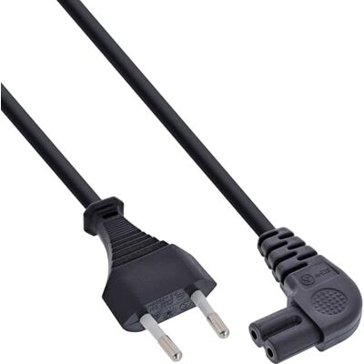 InLine 16655X Netzkabel, Netzstecker auf Euro 8 C7 Stecker, gewinkelt, 5m InLine 16655X Netzkabel, Netzstecker auf Euro 8 C7 Stecker, gewinkelt, 5m