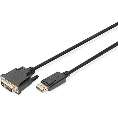 Digitus DisplayPort kabel adaptéru DP na DVI(24+1) Full-HD 2 m zamykání, 60 Hz kompatibilní s monitorem, PC Digitus DisplayPort kabel adaptéru DP na DVI(24+1) Full-HD 2 m zamykání, 60 Hz kompatibilní s monitorem, PC