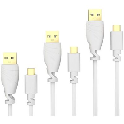 KabelDirekt – Micro USB kabel – 3 x 1 m (USB 2. 0, nabíjecí kabel, datový kabel, bílý) – TOP série KabelDirekt – Micro USB kabel – 3 x 1 m (USB 2. 0, nabíjecí kabel, datový kabel, bílý) – TOP série