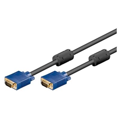 Goobay 93378 VGA na VGA kabel 10 m / kabel monitoru / Full HD SVGA kabel k obrazovce / VGA konektor 15pólový pozlacený / 2x feritové jádro monitor kabel / modrá / 10 metrů Goobay 93378 VGA na VGA kabel 10 m / kabel monitoru / Full HD SVGA kabel k obrazovce / VGA konektor 15pólový pozlacený / 2x feritové jádro monitor kabel / modrá / 10 metrů