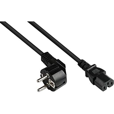 Good Connections P0150-S010 síťový kabel, 1 m, zástrčka s ochranným kontaktem typ E+F (CEE 7/7, zalomená) na zásuvku ohřívače C15 (rovná), kabel teplého zařízení, 1,00 mm² černý Good Connections P0150-S010 síťový kabel, 1 m, zástrčka s ochranným kontaktem typ E+F (CEE 7/7, zalomená) na zásuvku ohřívače C15 (rovná), kabel teplého zařízení, 1,00 mm² černý