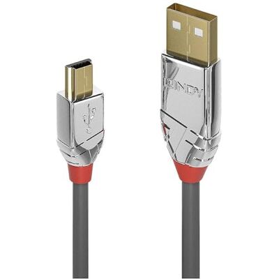 LINDY 36635 7. 5m USB 2. 0 typ A na Mini-B kabel, Cromo Line antracit LINDY 36635 7. 5m USB 2. 0 typ A na Mini-B kabel, Cromo Line antracit