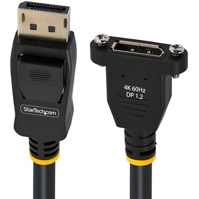 StarTech.com 1m DisplayPort Kabel für Panelmontage 4K x 2K DisplayPort 1.2 Verlängerungskabel Stecker auf Buchse DP Video Extender Kabel mit DP Buchse(Panelmontage) DP Monitorkabel (DPPNLFM3) StarTech.com 1m DisplayPort Kabel für Panelmontage 4K x 2K DisplayPort 1.2 Verlängerungskabel Stecker auf Buchse DP Video Extender Kabel mit DP Buchse(Panelmontage) DP Monitorkabel (DPPNLFM3)