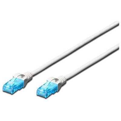 Digitus LAN kabel Cat 5e – 0,5 m – U/UTP nestíněný – 1 Gbit/s – 100 MHz – CCA síťový kabel s RJ45 – plášť z PVC – AWG 26/7 – kompatibilní s Cat6 a Cat5 – šedý Digitus LAN kabel Cat 5e – 0,5 m – U/UTP nestíněný – 1 Gbit/s – 100 MHz – CCA síťový kabel s RJ45 – plášť z PVC – AWG 26/7 – kompatibilní s Cat6 a Cat5 – šedý