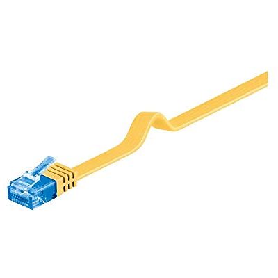 Goobay 96307 CAT 6a plochý patrový kabel, U/UTP, žlutý Goobay 96307 CAT 6a plochý patrový kabel, U/UTP, žlutý
