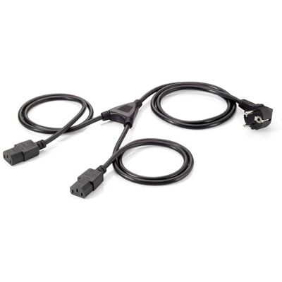 Equip Y-Netzanschlusskabel Schuko -> 2X IEC C13 St/Bu Equip Y-Netzanschlusskabel Schuko -> 2X IEC C13 St/Bu