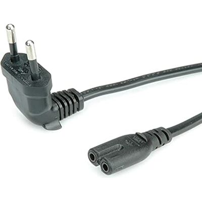 ROLINE Síťový kabel Euro zástrčka (zahnutý) na C7, 2pól, černý, 1,8 m ROLINE Síťový kabel Euro zástrčka (zahnutý) na C7, 2pól, černý, 1,8 m