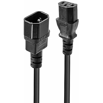 LINDY 30331 2 m IEC prodlužovací kabel, černý LINDY 30331 2 m IEC prodlužovací kabel, černý