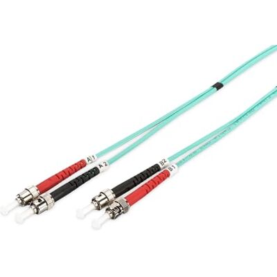 Digitus DK-2511-10/3 – kabel z optických vláken OM3 – 10 m – ST na ST – Duplex LWL kabel – 1/10/40/100 Gbit/s – MM Multimode optický kabel LAN – typ vlákna: 50/125 µ – tyrkysová (Aqua) Digitus DK-2511-10/3 – kabel z optických vláken OM3 – 10 m – ST na ST – Duplex LWL kabel – 1/10/40/100 Gbit/s – MM Multimode optický kabel LAN – typ vlákna: 50/125 µ – tyrkysová (Aqua)