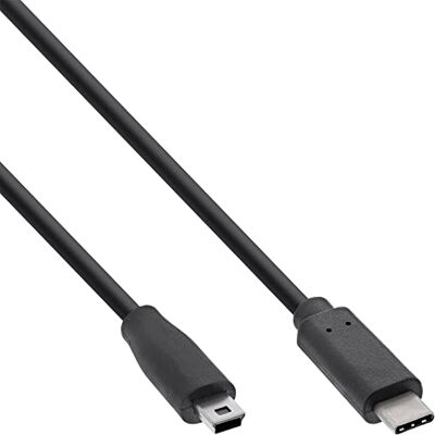 InLine USB 2. 0 kabel, typ C konektor na Mini-B konektor (5pol.), černý, 2 m InLine USB 2. 0 kabel, typ C konektor na Mini-B konektor (5pol.), černý, 2 m