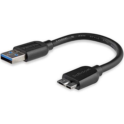 StarTech . com 15 cm tenký SuperSpeed USB 3. 0 A na kabel Micro B St/St USB 3. 0 připojovací kabel černý StarTech . com 15 cm tenký SuperSpeed USB 3. 0 A na kabel Micro B St/St USB 3. 0 připojovací kabel černý