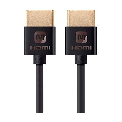 Monoprice High Speed HDMI-Kabel, 1,83 m, Schwarz, 4K @ 24Hz, 10,2 Gbit/s, 36 AWG, YUV, 4:2:0 – Ultra Slim Serie Monoprice High Speed HDMI-Kabel, 1,83 m, Schwarz, 4K @ 24Hz, 10,2 Gbit/s, 36 AWG, YUV, 4:2:0 – Ultra Slim Serie