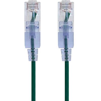 Monoprice Cat6A Ethernet propojovací kabel – 150 MHz – zelený (10 kusů) snagless RJ45 550 MHz UTP čistý holý měděný drát 10G 30 AWG – řada SlimRun Monoprice Cat6A Ethernet propojovací kabel – 150 MHz – zelený (10 kusů) snagless RJ45 550 MHz UTP čistý holý měděný drát 10G 30 AWG – řada SlimRun
