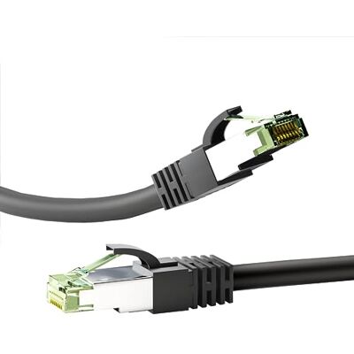 Goobay 66720 RJ45 propojovací kabel CAT 8.1 / RJ45 konektor / 8K Gaming PS5 Playstation 5 & Xbox / 2.000 MHz / OFC síťový kabel / DSL kabel / černý / LAN kabel 0,5 m Goobay 66720 RJ45 propojovací kabel CAT 8.1 / RJ45 konektor / 8K Gaming PS5 Playstation 5 & Xbox / 2.000 MHz / OFC síťový kabel / DSL kabel / černý / LAN kabel 0,5 m