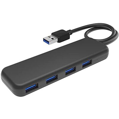 KabelDirekt – USB 3. 0 Hub 4 porty (Slim-Design, Plug & Play pro PC/notebook/Mac, 4 USB zdířky, SuperSpeed/5 Gbit/s, černý) KabelDirekt – USB 3. 0 Hub 4 porty (Slim-Design, Plug & Play pro PC/notebook/Mac, 4 USB zdířky, SuperSpeed/5 Gbit/s, černý)