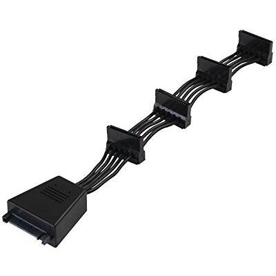 Silverstone SST-CP06 SATA Adapter Kabel, 1 auf 4 SATA Stecker, 2x 2200μF Kondensatoren Silverstone SST-CP06 SATA Adapter Kabel, 1 auf 4 SATA Stecker, 2x 2200μF Kondensatoren