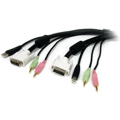 StarTech.com 1,8 m 4 v 1 USB DVI KVM kabel s audio a mikrofonem – USB DVI KVM Switch kabel s audio StarTech.com 1,8 m 4 v 1 USB DVI KVM kabel s audio a mikrofonem – USB DVI KVM Switch kabel s audio