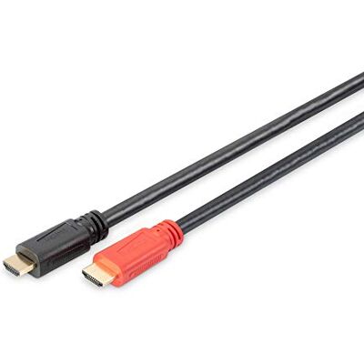 Digitus HDMI High Speed připojovací kabel, typ A St/St se zesilovačem signálu 20. 0 m Full HD 1080p/60Hz kompatibilní s TV/Beamer/monitorem pozlacené kontakty černý Digitus HDMI High Speed připojovací kabel, typ A St/St se zesilovačem signálu 20. 0 m Full HD 1080p/60Hz kompatibilní s TV/Beamer/monitorem pozlacené kontakty černý
