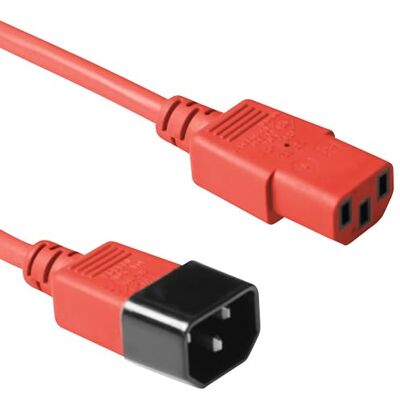 ACT C13 na C14 kabel pro studené spotřebiče prodloužení 3 m červený -AK5107 ACT C13 na C14 kabel pro studené spotřebiče prodloužení 3 m červený -AK5107
