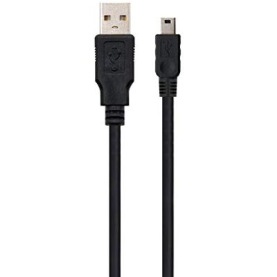 Ewent Kabel USB 2.0 Typ A/B Stecker/Mini, Laden und Synchronisieren für Navigation Systeme, Digitale Kameras, MP3, doppelt Kupfer 28 AWG geschirmt, 1,8 m, schwarz Ewent Kabel USB 2.0 Typ A/B Stecker/Mini, Laden und Synchronisieren für Navigation Systeme, Digitale Kameras, MP3, doppelt Kupfer 28 AWG geschirmt, 1,8 m, schwarz
