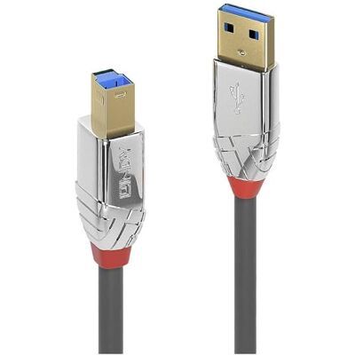 LINDY 36660 0. 5m USB 3. 0 typ A na B kabel, Cromo Line antracit LINDY 36660 0. 5m USB 3. 0 typ A na B kabel, Cromo Line antracit