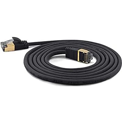 wantecWire Extra tenký propojovací kabel CAT.7 kabel, CAT.6 konektor stíněný SSTP, délka 0,1 m, černý wantecWire Extra tenký propojovací kabel CAT.7 kabel, CAT.6 konektor stíněný SSTP, délka 0,1 m, černý