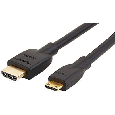 Amazon Basics Vysokorychlostní kabel Mini-HDMI (zdroj) na HDMI, 1,8 m, černý Amazon Basics Vysokorychlostní kabel Mini-HDMI (zdroj) na HDMI, 1,8 m, černý