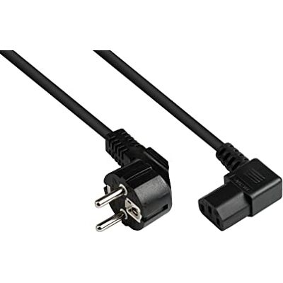 Good Connections Síťový kabel 1,8 m ochranný kontakt konektor typ E+F (CEE 7/7, zahnutý) na zdířku pro studená zařízení C13 (přímý) měděný kabel CU 0,75 mm² kabel chladicích zařízení pro PC Good Connections Síťový kabel 1,8 m ochranný kontakt konektor typ E+F (CEE 7/7, zahnutý) na zdířku pro studená zařízení C13 (přímý) měděný kabel CU 0,75 mm² kabel chladicích zařízení pro PC