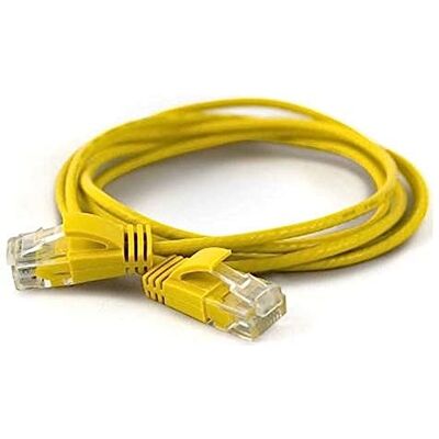Wantec Wire Extra tenký propojovací kabel CAT.6 UTP, délka 0,5 m, žlutý Wantec Wire Extra tenký propojovací kabel CAT.6 UTP, délka 0,5 m, žlutý