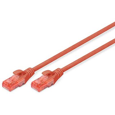 Digitus LAN kabel Cat 6 – 5 m – U/UTP nestíněný – červený 1 Gbit/s – PoE++ – AWG 27/7 – LSZH – RJ45 síťový kabel Patchkabel – kompatibilní s Cat 6A a Cat 5e Digitus LAN kabel Cat 6 – 5 m – U/UTP nestíněný – červený 1 Gbit/s – PoE++ – AWG 27/7 – LSZH – RJ45 síťový kabel Patchkabel – kompatibilní s Cat 6A a Cat 5e